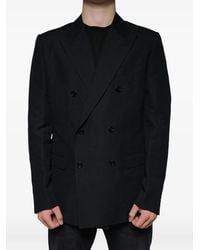 Dolce & Gabbana - Double-Breasted Linen Blazer - Lyst