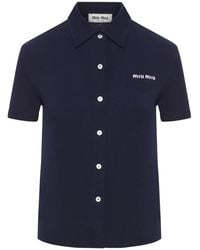 Miu Miu - Oberteil mit Logo - Lyst