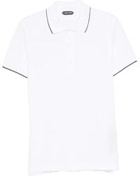 Tom Ford - Tipping-Detail Short-Sleeve Polo Shirt - Lyst