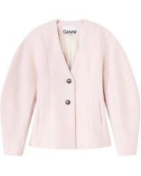 Ganni - Wool Blazer - Lyst