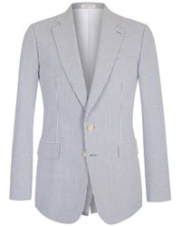 Fursac - Striped Single-Breasted Blazer - Lyst