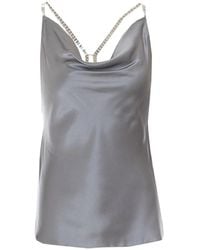 Patrizia Pepe - Silk Top With Jewel Detail - Lyst