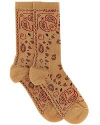 Alanui - Bandana Paisley Jacquard Socks - Lyst