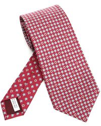 Ferragamo - Gancini Turtle-Print Silk Tie - Lyst