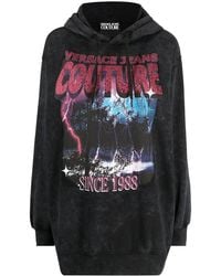 Versace Jeans Couture - Graphic-Print Cotton Hoodie - Lyst