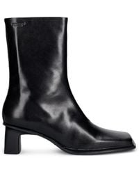 Vagabond Shoemakers - Elvina Square-Toe Leather Boots - Lyst