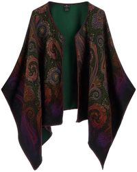 Etro - Capa Reversible De Lana Con Motivo Paisley Degradado - Lyst