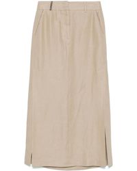 Peserico - Gonna Midi Con Decorazione - Lyst