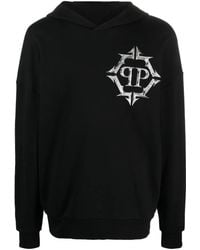 Philipp Plein - Chrome Logo-Print Hoodie - Lyst