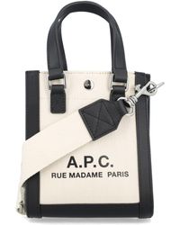 A.P.C. - Mini Camille 2.0 Canvas Tote Bag - Lyst