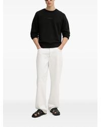 Trussardi - Logo-Print Crew-Neck Sweater - Lyst