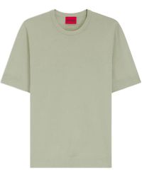 HUGO - Short-Sleeved Knitted T-Shirt - Lyst