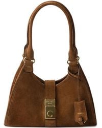 Prada - Small Suede Tote Bag - Lyst