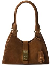 Prada - Small Suede Tote Bag - Lyst