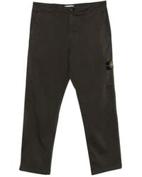 Stone Island - Logo-Patch Belt-Loop Trousers - Lyst