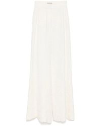 Elie Saab - Embroidered Flared Trousers - Lyst