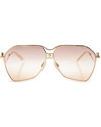 Dolce & Gabbana - Lunettes De Soleil Métalisées À Monture Géométrique - Lyst