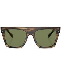Giorgio Armani - Tortoiseshell-Effect Square-Frame Sunglasses - Lyst