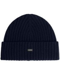 Sandro - Ribbed-Knit Beanie Hat - Lyst