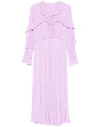 Alberta Ferretti - Ruffled Pleated Maxi Dress - Lyst