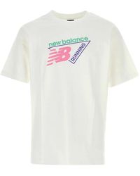 New Balance - Tri-Logo Cotton T-Shirt - Lyst