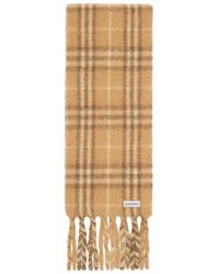 Burberry - Narrow Check Alpaca-Wool-Blend Scarf - Lyst