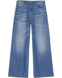 Ganni - Mid-rise Wide-leg Jeans - Lyst