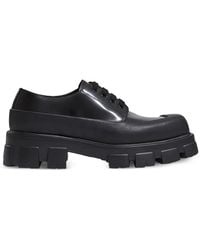 Prada - Monolith Leather Derby Shoes - Lyst