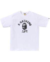 A Bathing Ape - Camo College T-Shirt - Lyst