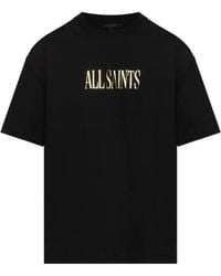 AllSaints - Cora Etta Logo-Print Heart-Graphic T-Shirt - Lyst