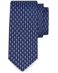 Ferragamo - Seahorse-Print Silk Tie - Lyst