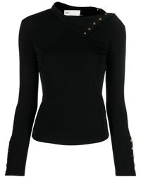 Tory Burch - High-Neck Jersey Top - Lyst