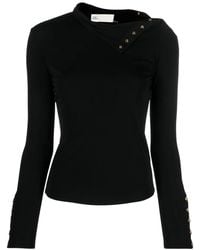 Tory Burch - High-Neck Jersey Top - Lyst