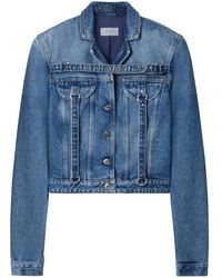 Off-White c/o Virgil Abloh - Cropped Cotton Denim Jacket - Lyst