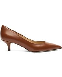 Stuart Weitzman - 50Mm Stuart Power Leather Pointed-Toe Pumps - Lyst