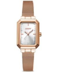 DKNY - Montre Rectangulaire En Résille Mm - Lyst