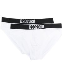 DSquared² - Logo-waistband Boxer Briefs (pack Of 2) - Lyst
