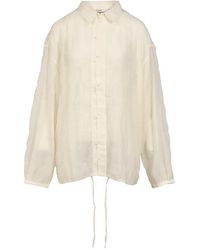 GLOWNY - Coastal Textured Drawstring Shirt - Lyst