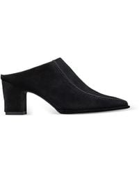 Bernardo - Brynn Suede Square-Toe Mules - Lyst