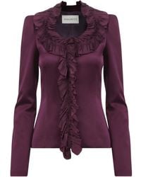 Nina Ricci - Ruffled-Trim Cady Jacket - Lyst