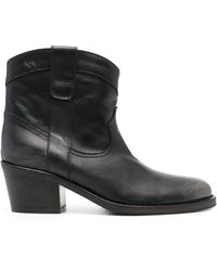 Via Roma 15 - Texan 60mm Leather Ankle Boots - Lyst