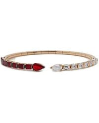 Jewels Aficionado - 18K Rose Diamond Ruby Cuff - Lyst