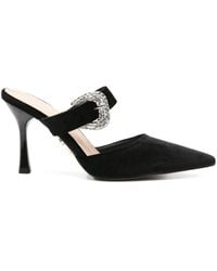 Twentyfourhaitch - Buckle-Strap Heeled Mules - Lyst