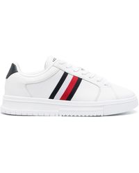 Tommy Hilfiger - Leather Cupsole Trainers - Lyst