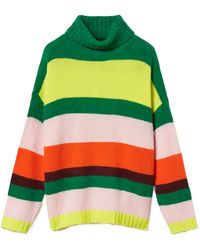 Twinset - Striped Roll-Neck Sweater - Lyst
