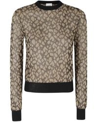 Nanushka - Malak Animal-Print Semi-Sheer Jersey - Lyst
