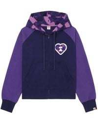 AAPE BY A BATHING AP - Heart-Patch Camo-Print Hoodie - Lyst