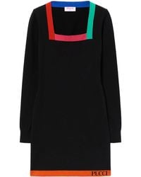 Emilio Pucci - Colour-block Square-neck Minidress - Lyst