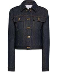 Thom Browne - Pointed-Collar Denim Jacket - Lyst