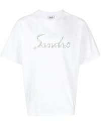 Sandro - Logo-print Jersey T-shirt - Lyst